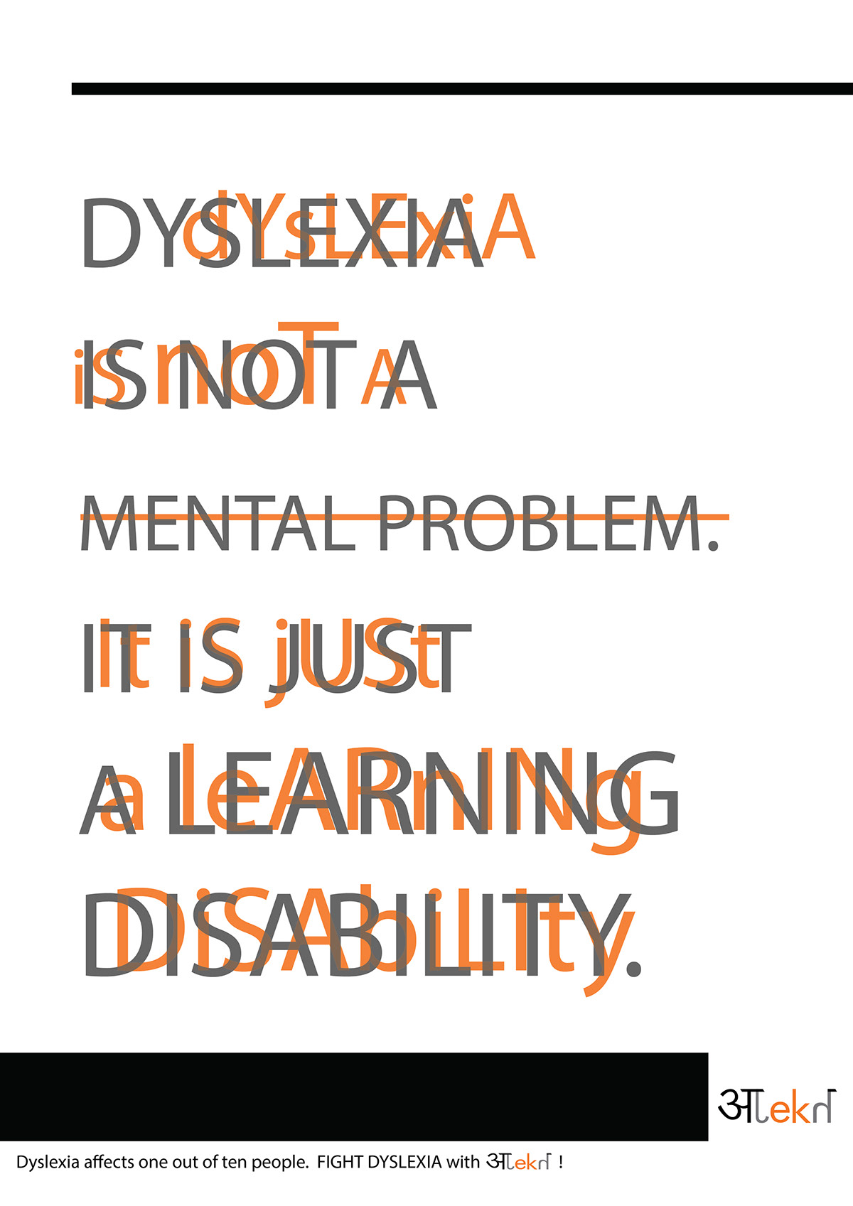Identity Design visual identity Aalekh dyslexia poster