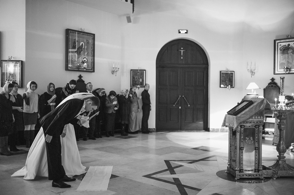 black and white Russian Orthodox church church wedding Wedding Church
