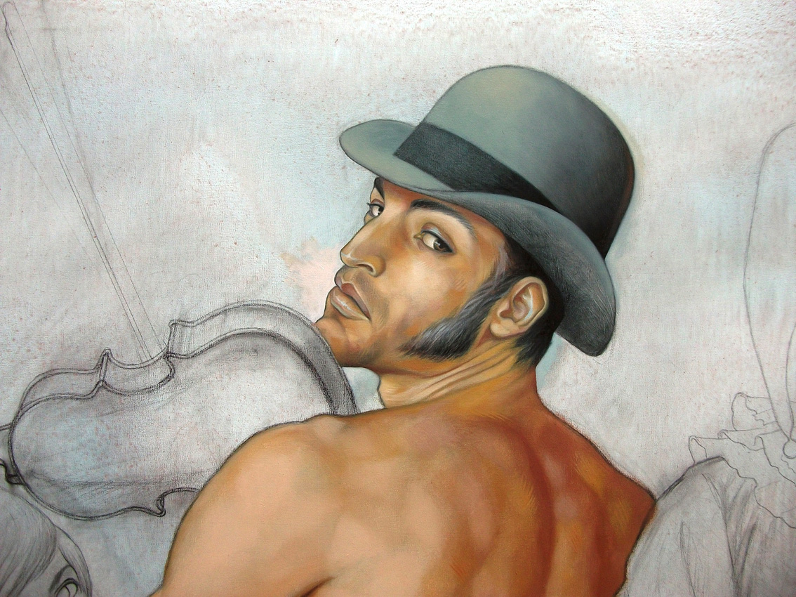 Oil Painting Fran Recacha figurative painting contemporary art la boheme