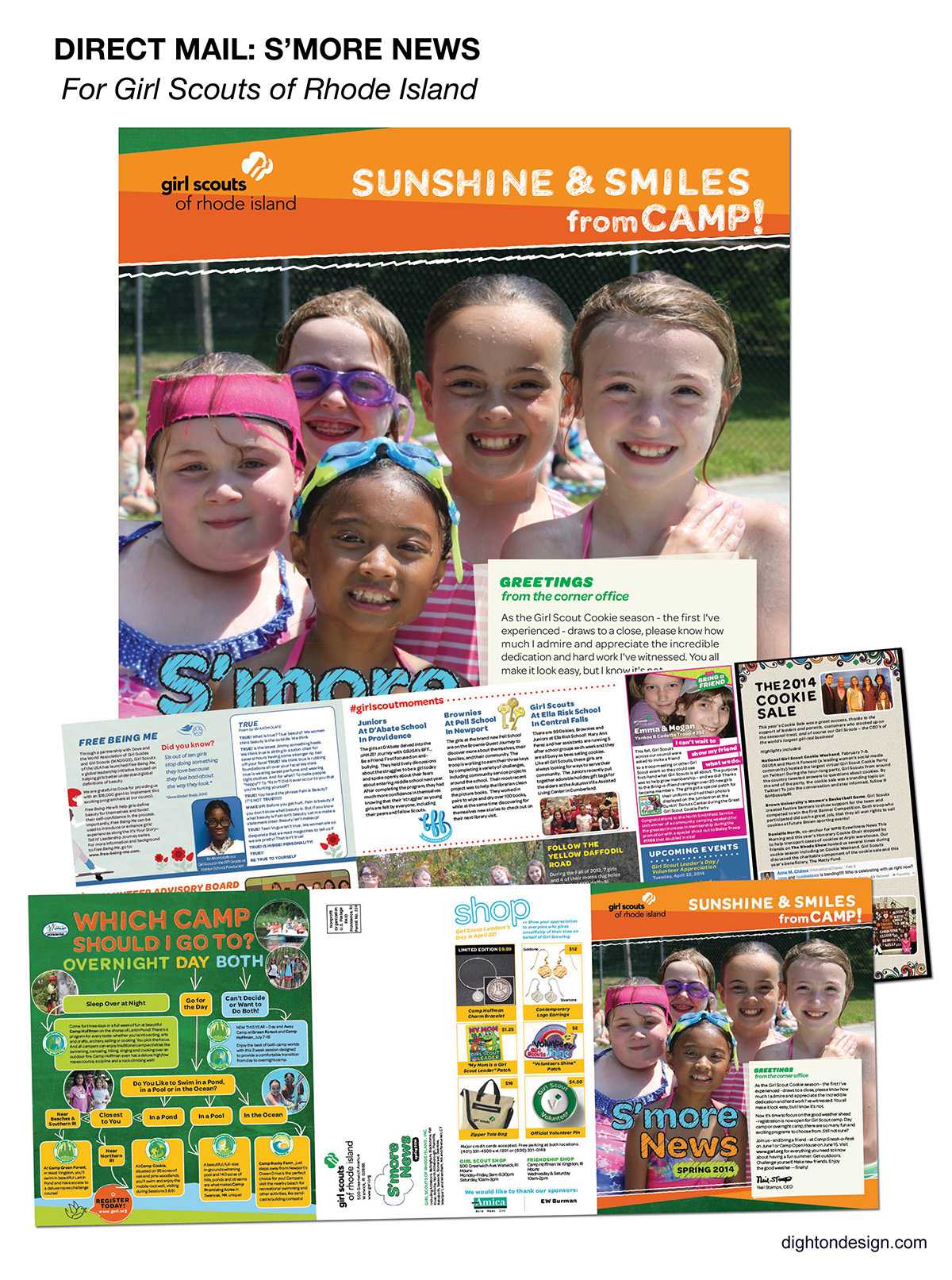 girls scouts Flyer Design promotional material handout design informational flyer