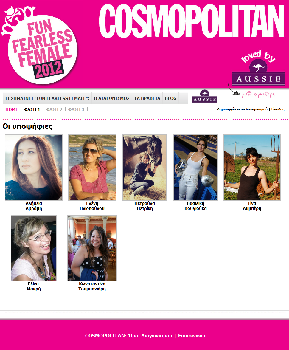 Cosmopolitan fun fearless female contest woman