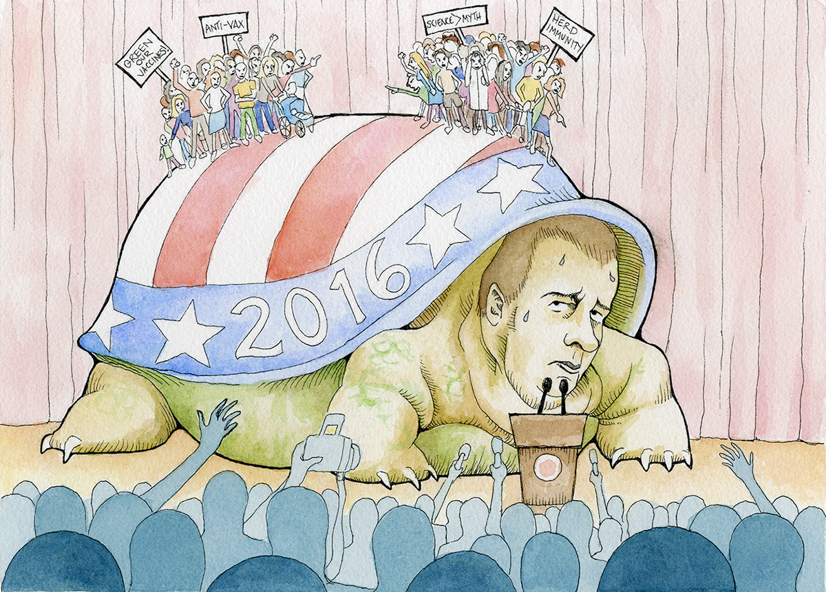 chris christie new jersey primary elections caricature   political cartoon