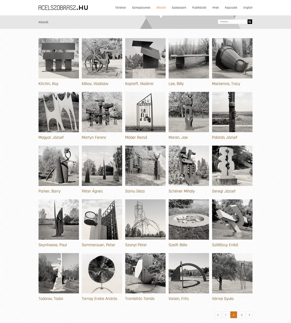 Webdesign wordpress krulf dunaújváros hungary art steelsculpture sculpture