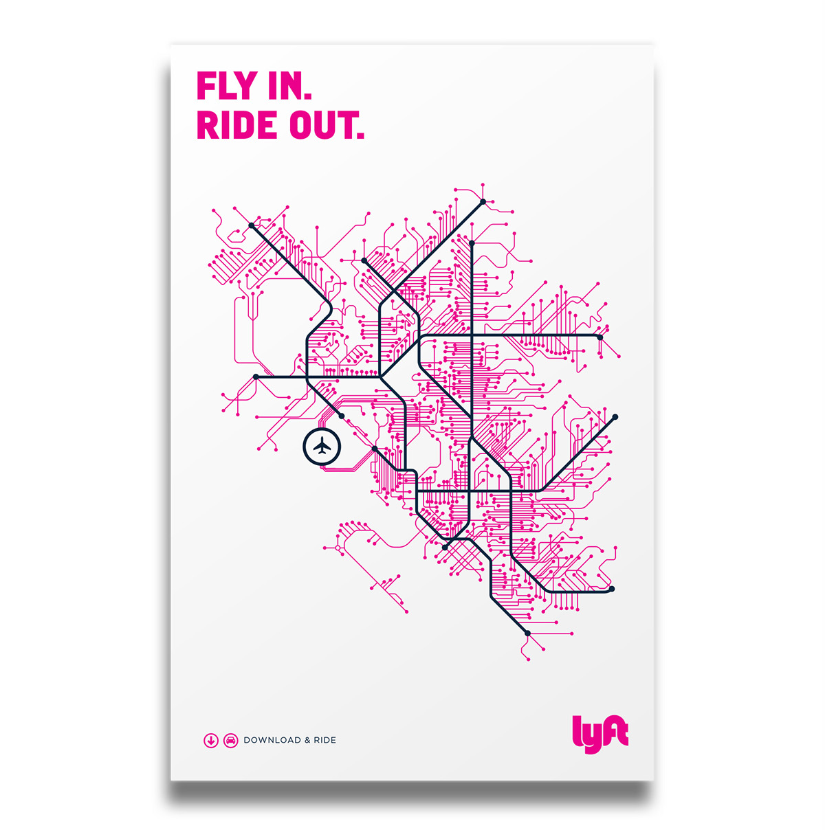 lyft Ridesharing Transit transportation maps grid subway highway roads Uber car bus plane Auto