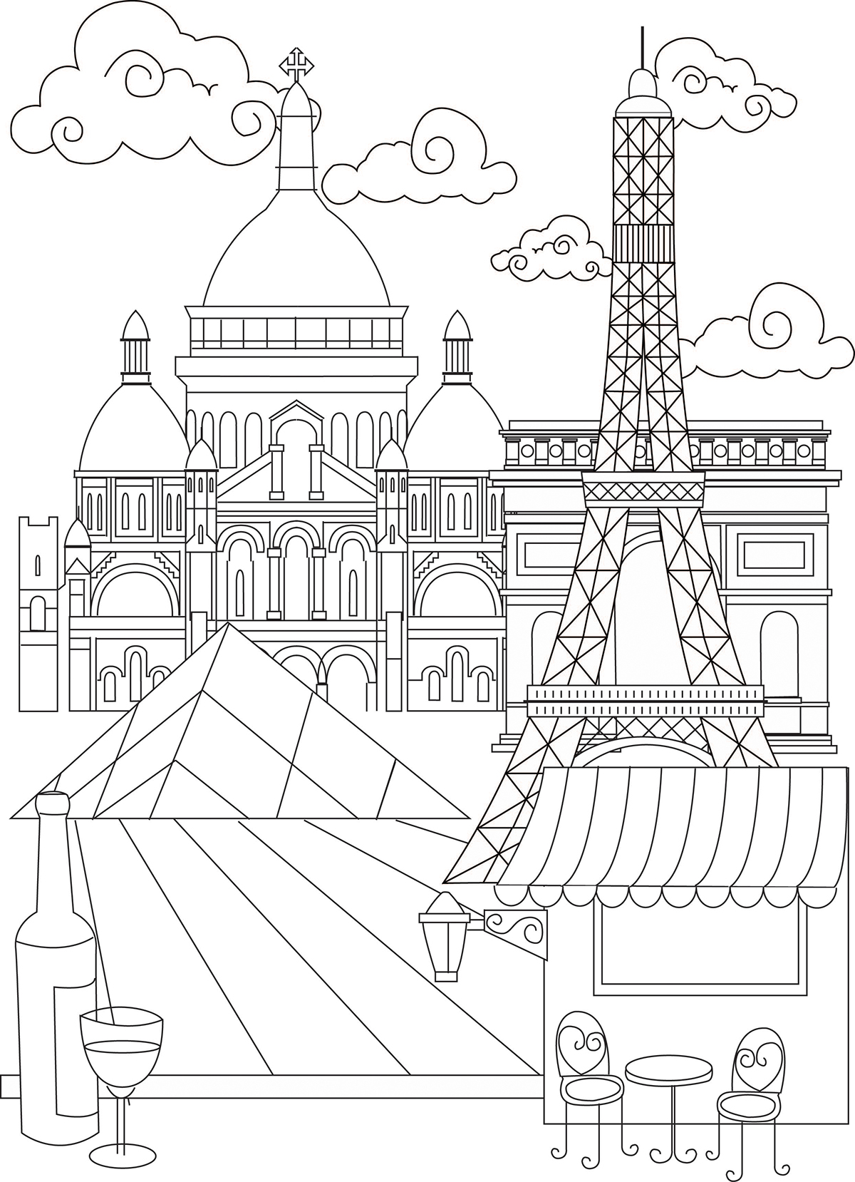 Cities icons line drawing minimal London Paris New yourk tokyo New Delhi MUMBAI bombay Delhi popular culture