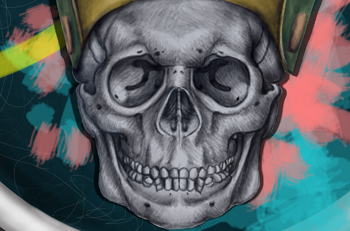 Nefertti skull t-shirt Ilustração