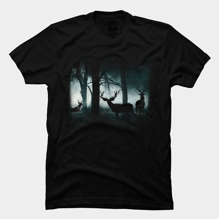 deer forest designbyhumans tshirt tee ethereal dark