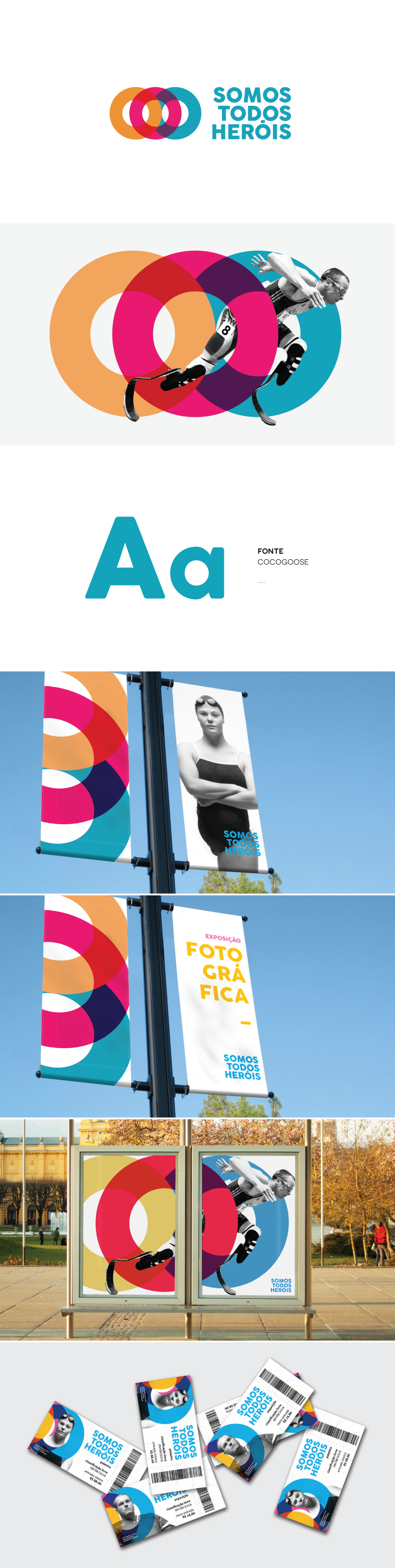 olympic Paralimpiadas multiply colorful curves Dynamic wayfinding tickets banner