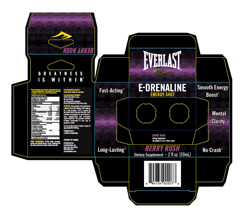 Layout blister pack energy drink nutrition Everlast licensee