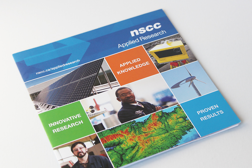 Adobe Portfolio NSCC Applied Researc brochure inserts graphic design 