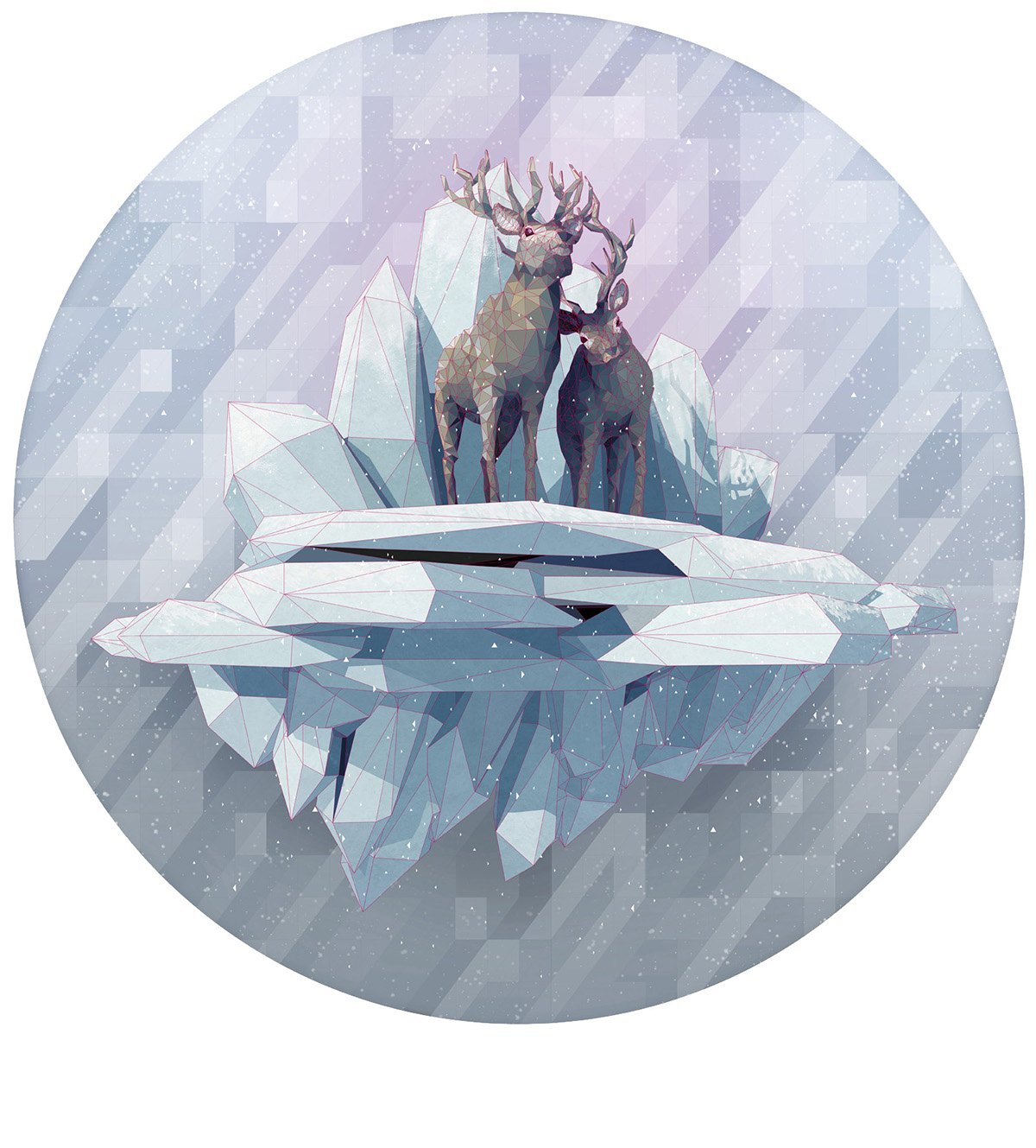 Low Poly animals winter