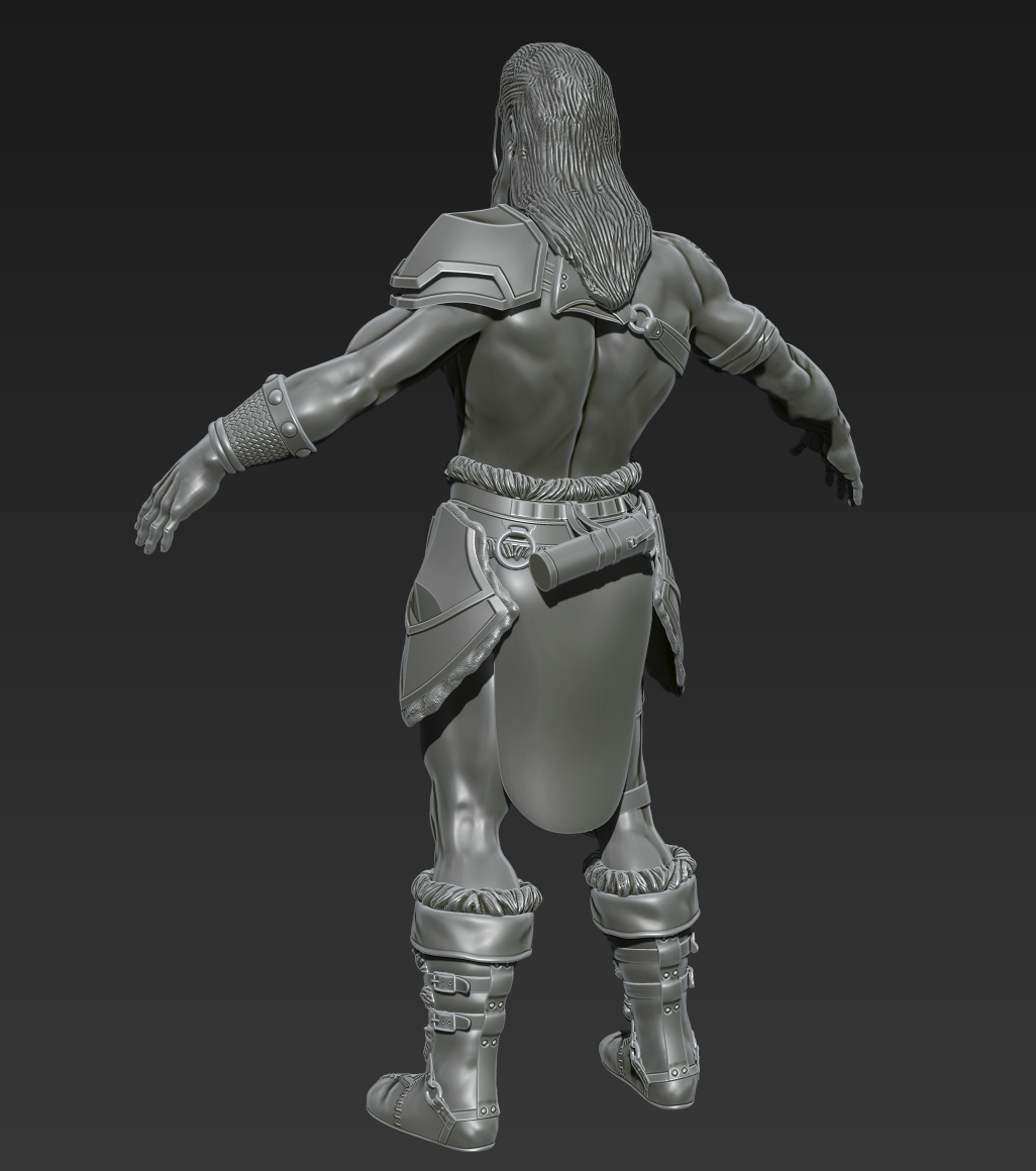 Character design  Barbarian viking 3d sculpting