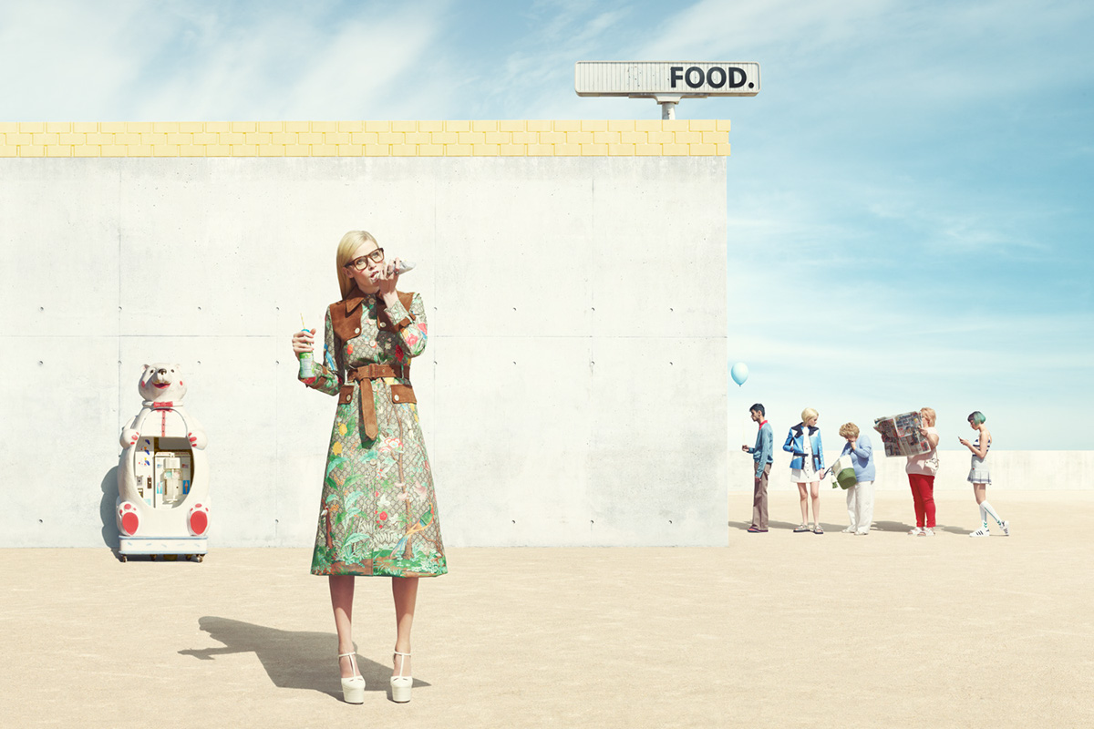 pastel poppy editorial Landscape beach bright Dystopia High-Key Holiday colours people summer Sunny tourism Retro