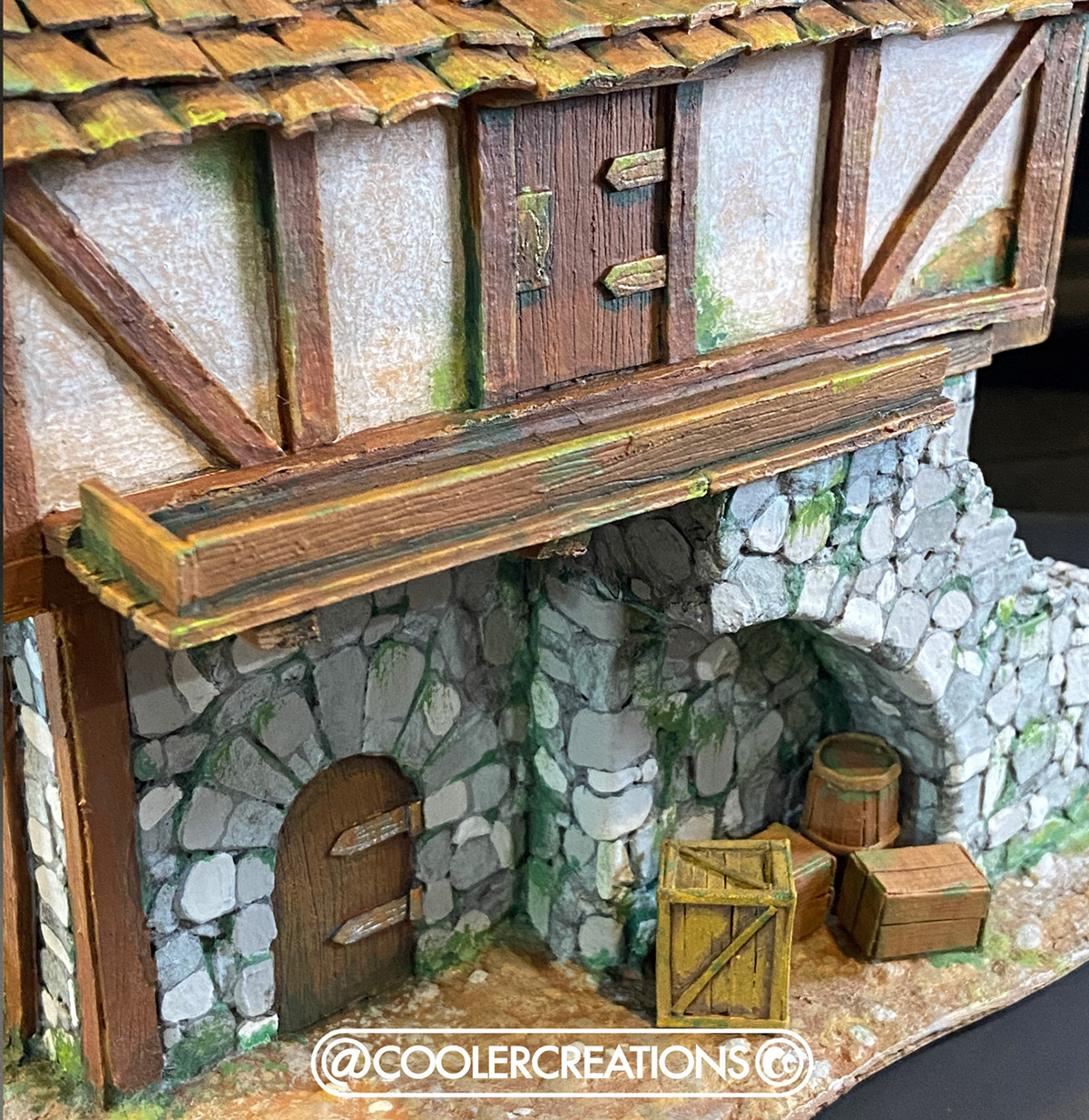 cardboard Cottage D&D dioramas handmade Miniature rpg scratchbuilt tabletop tabletopgaming