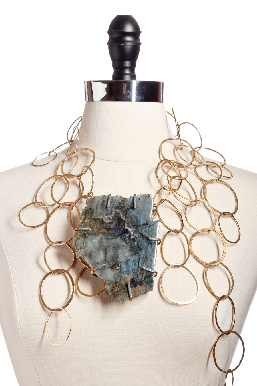 jewelry Jewelrydesign sculptural danamarieburmeister SCAD Necklace minerals rocks metal