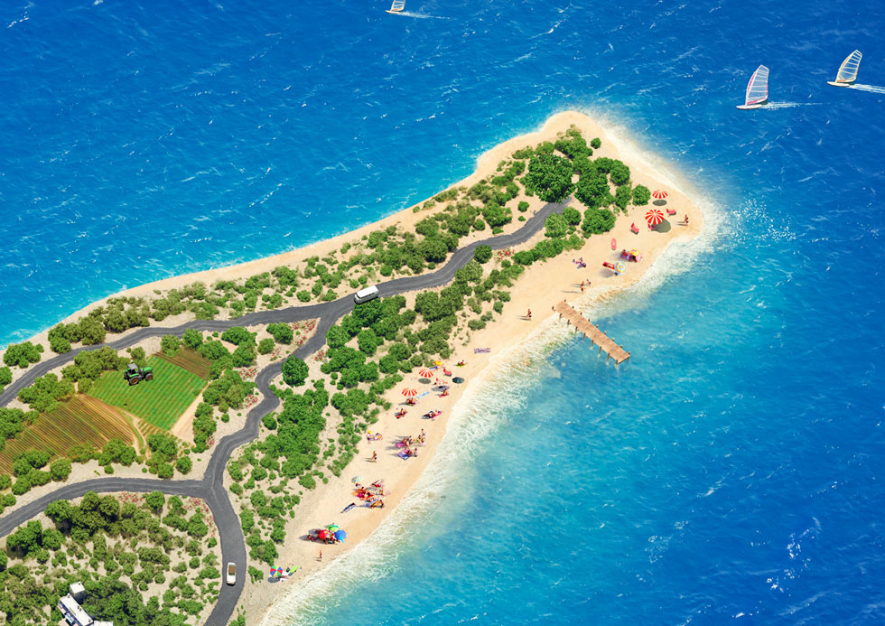 Island sea water Travel Aerial cool 3dsmax vray CGI summer beer