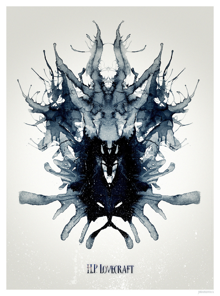 cthulhu H.P. Lovecraft lovecraft Rorschach test poster sci-fi science fiction horror ink inkblot Genre after effects