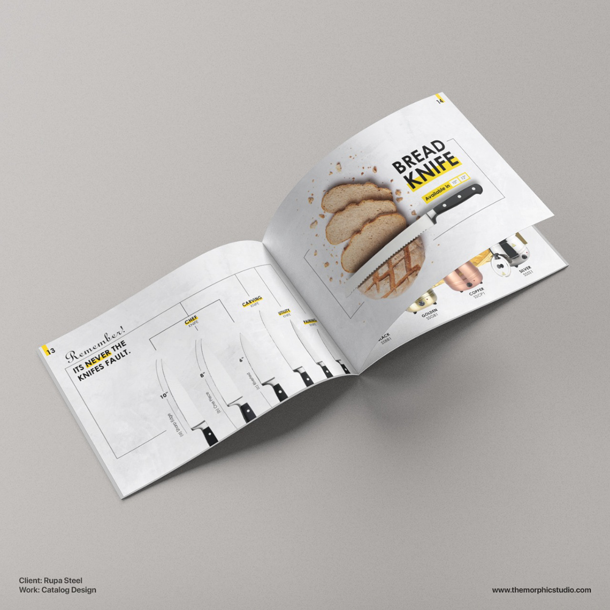 Catalogue chef design graphic kitchen steel