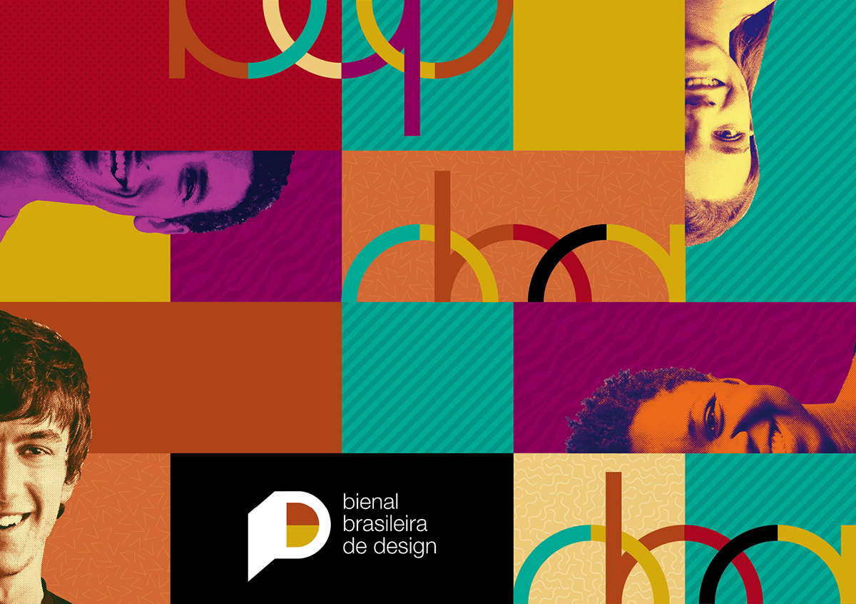 Adobe Portfolio Brazilian Design Biennial colorful faces Patterns Brazil biennial design biennial Florianopolis