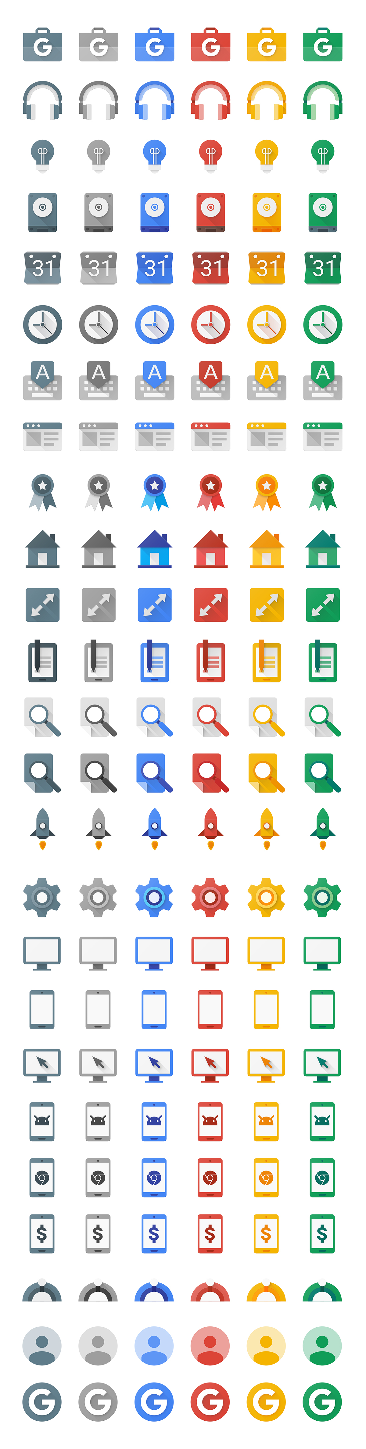 google material design material icons flat design vector