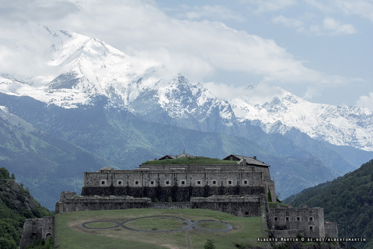 iron mask color prison fort Italy alps Landscape