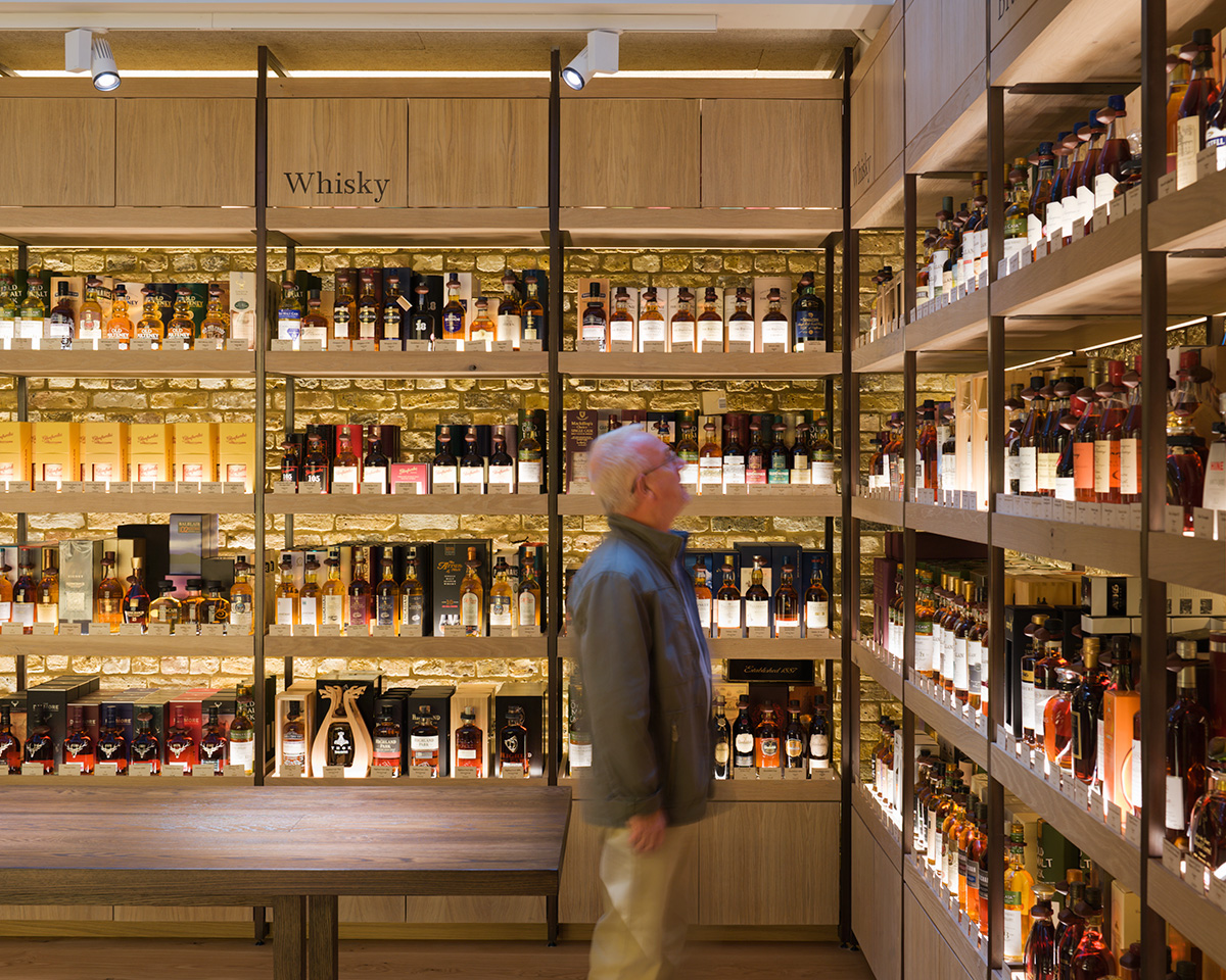 Hedonism wine shop Retail Interior light lighting led architectural photography London mayfair luxury brand