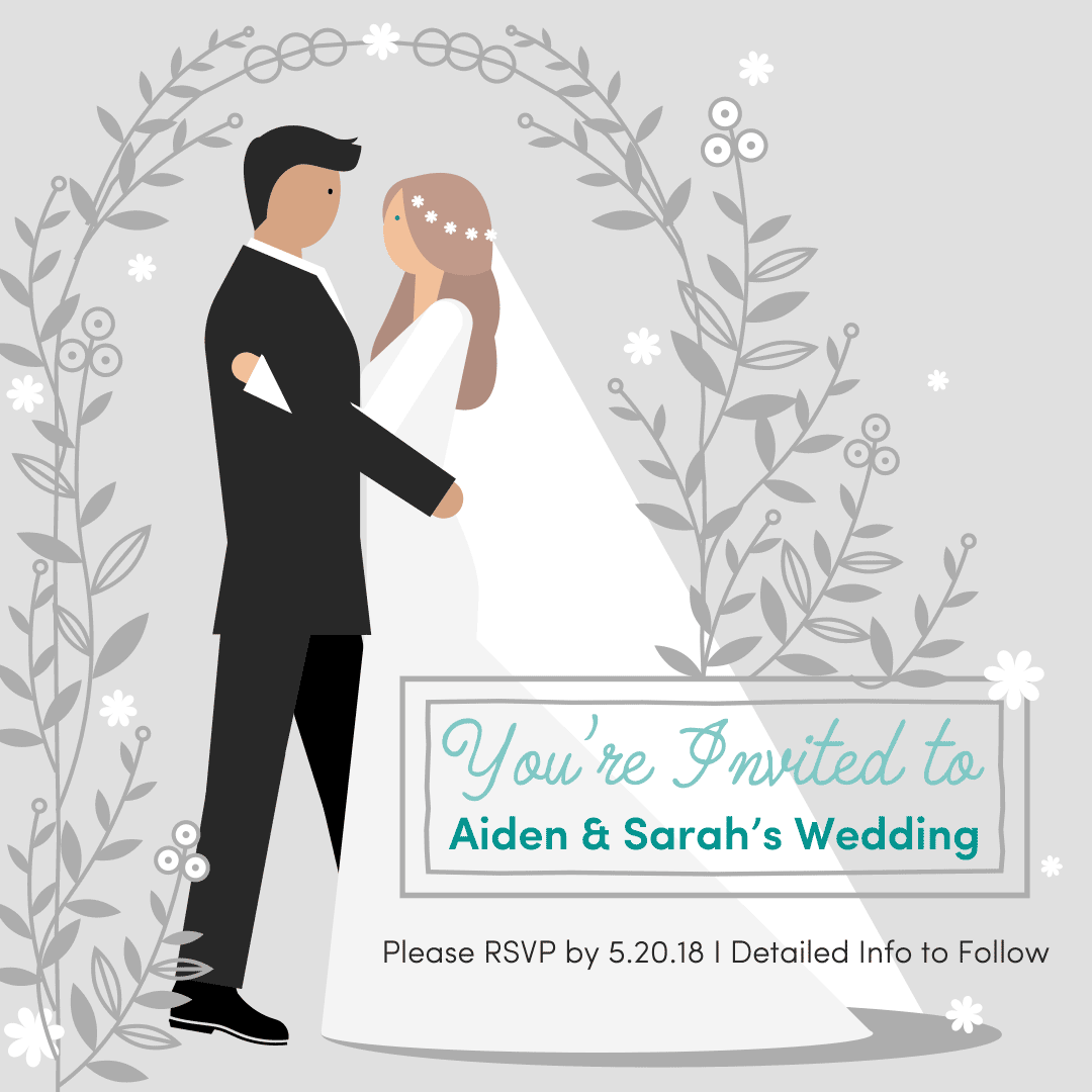 Animated wedding invitation templates
