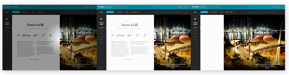 concept design Website restaurant review  Travel fictional Food 