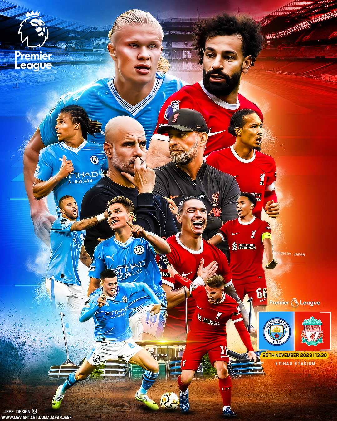 Premier League Manchester City Man City city Liverpool football soccer poster champions league salah graphics Erling Haland