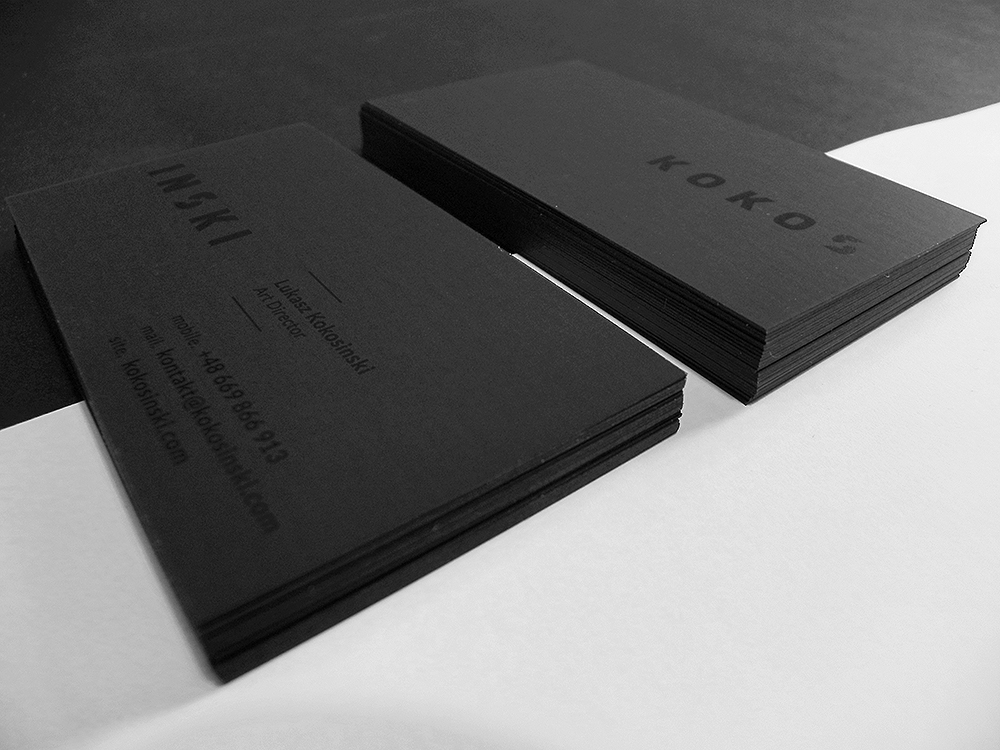 Business Cards black elegant personal