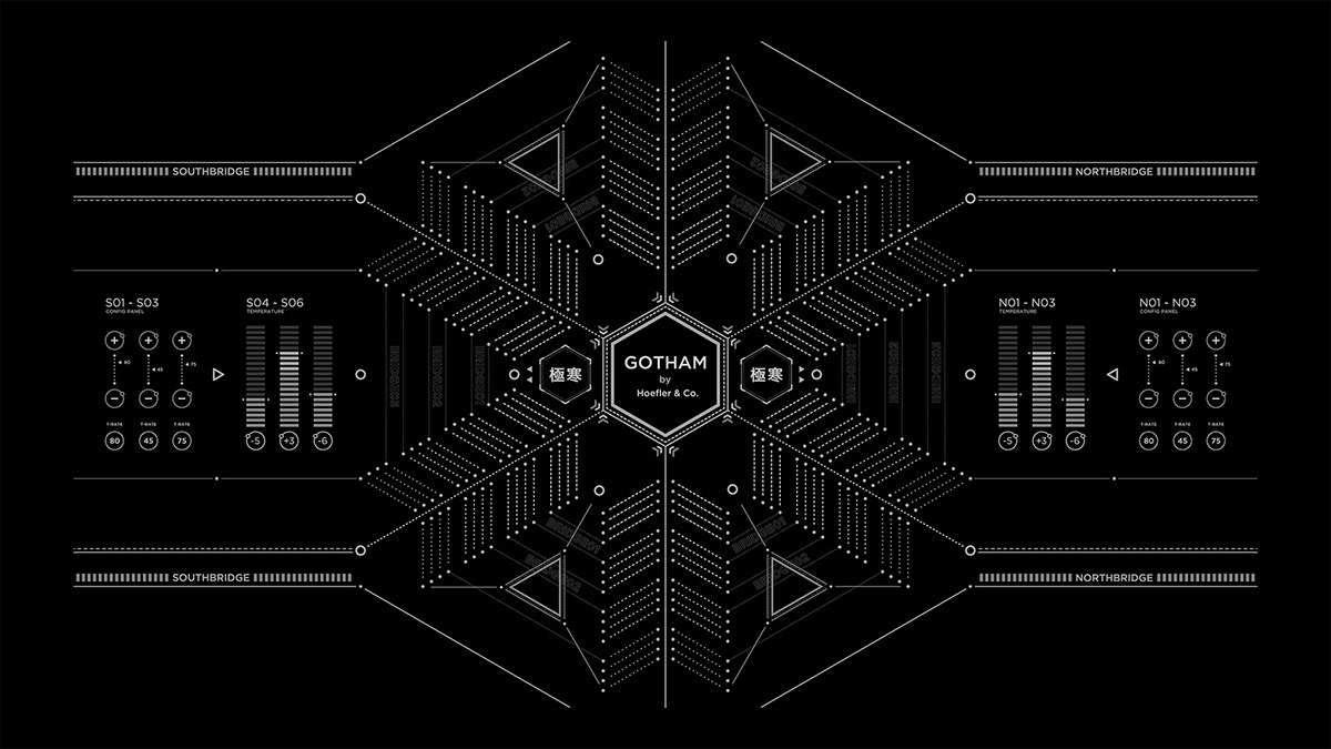 gotham futuristic UI graphic design  sci-fi Cyberpunk octane FUI