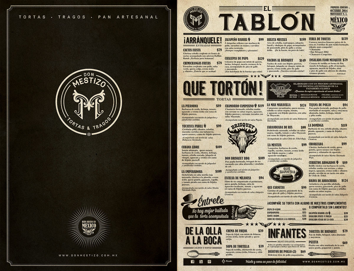 concept posters Mexican restaurant tortas oldschool menu decoration poster Food 
