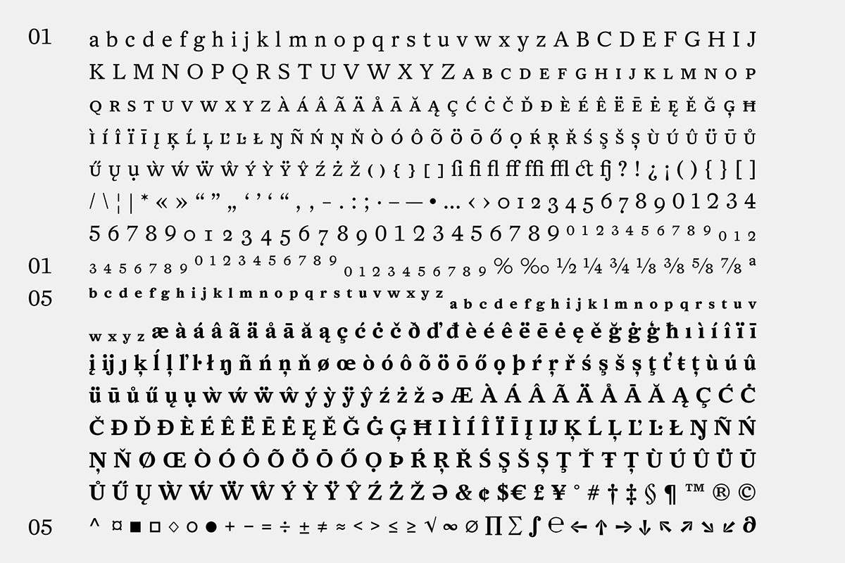 serif typeface 