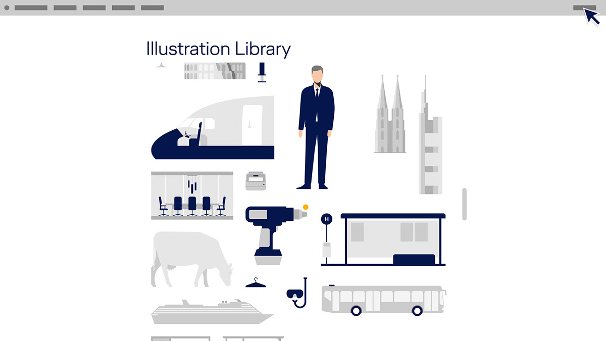 Lufthansa Lufthansa Group Corporate Design ILLUSTRATION  library animation  2D DennerleinBrands