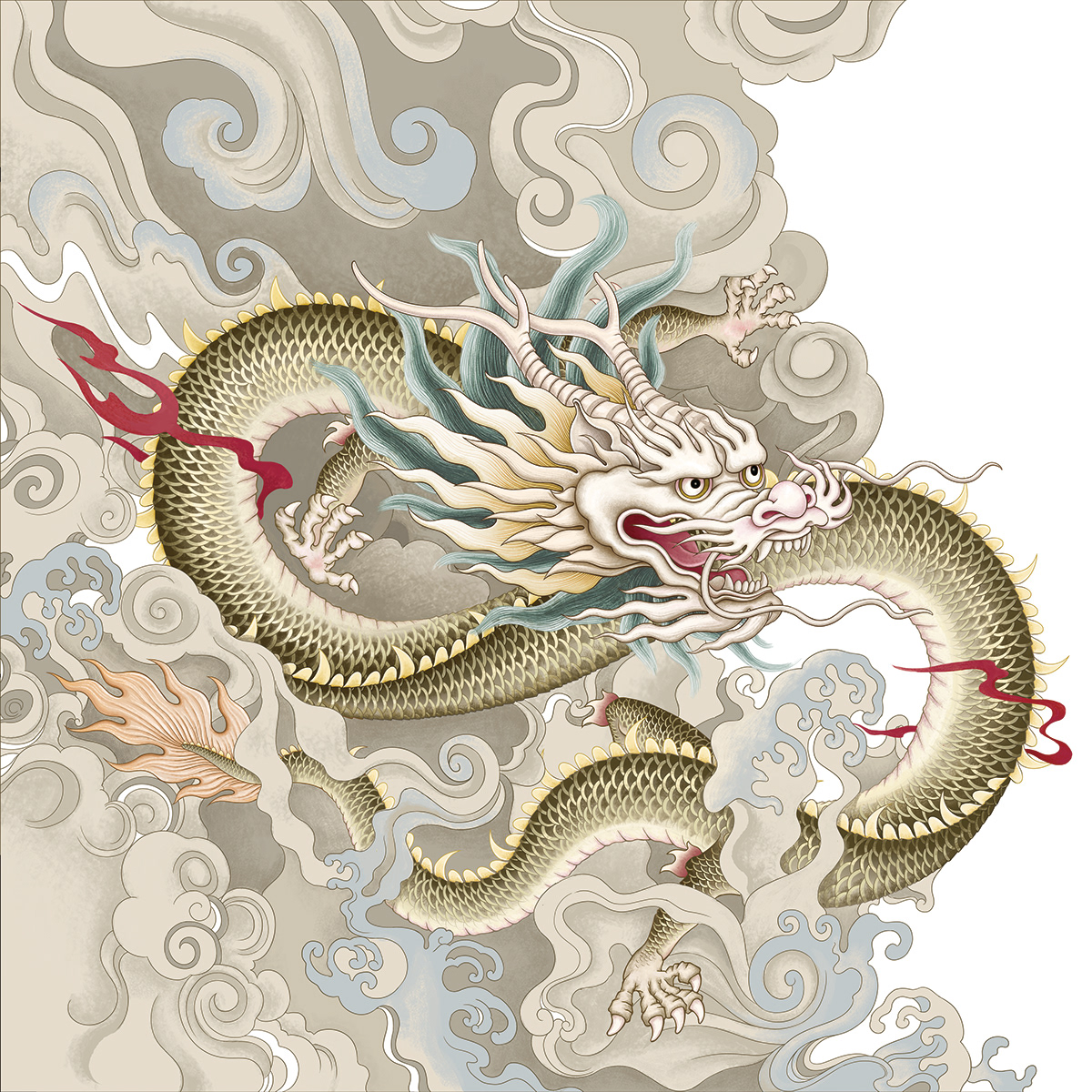 ILLUSTRATION  cny chinese new year Loong dragon Tigerpan