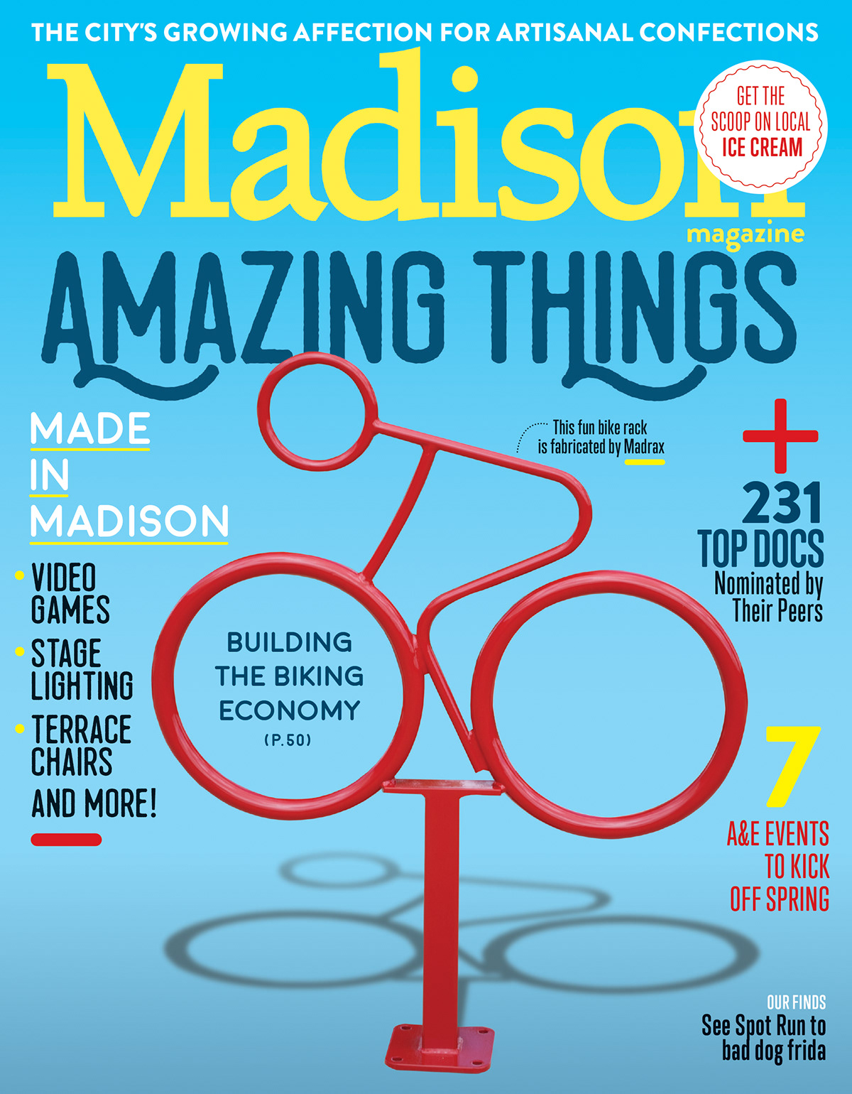 Madison Wisconsin WI magazine design editorial cover biking camping madison wisconsin