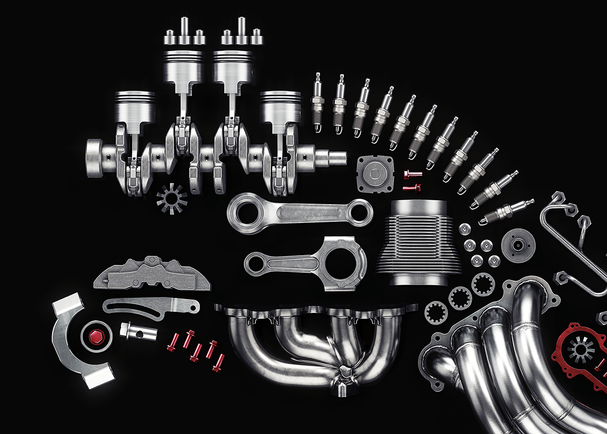Adobe Portfolio puma Motorsport engine logo CGI