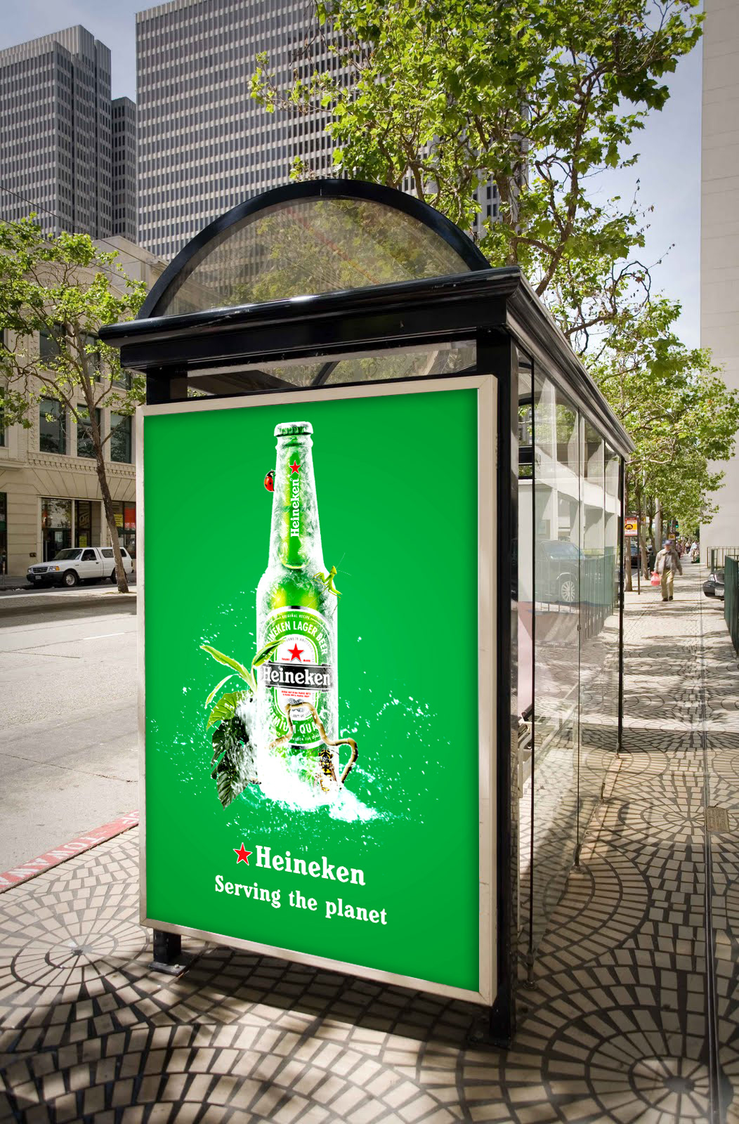heineken Raigino Leal 2011 beer Bier Heineken Bier poster bus stop