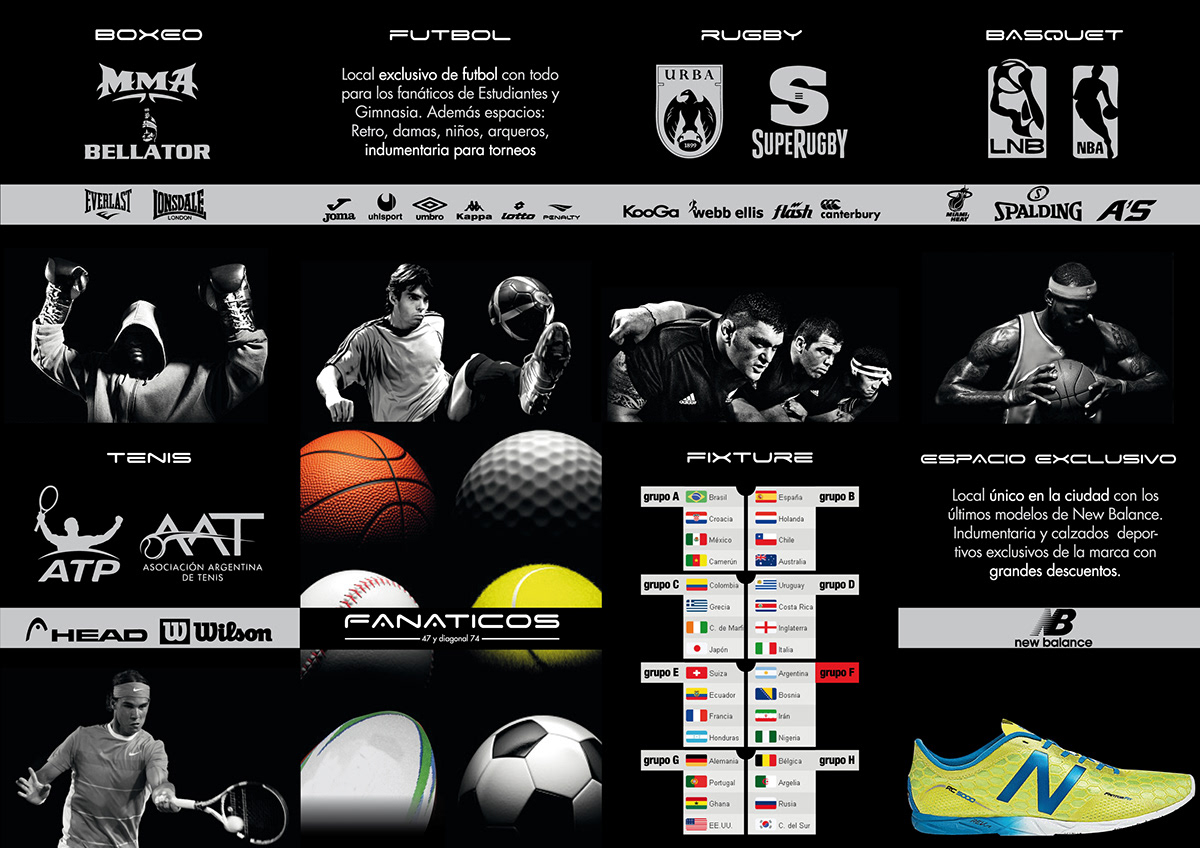 design diseño graphic grafico folleto folleteria sport Deportes mundial promocional Via Publica