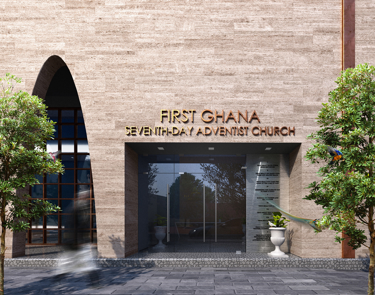 architecture CGI church design exterior design