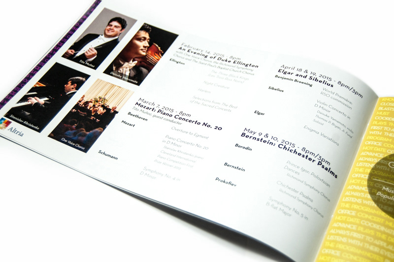 brochure multi-page symphony orchestra