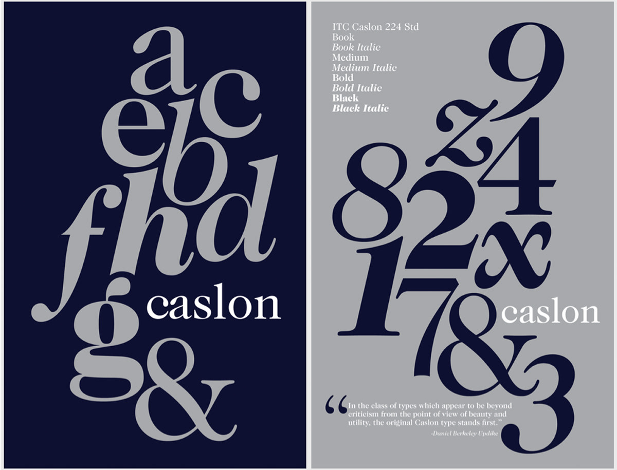 type poster Caslon