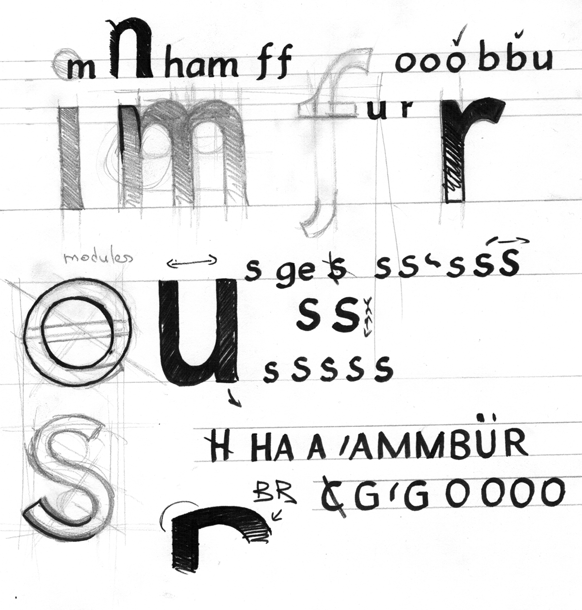 Typeface font ottolino sans serif