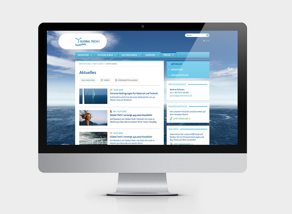 offshore wind farm Sustainability corporate website