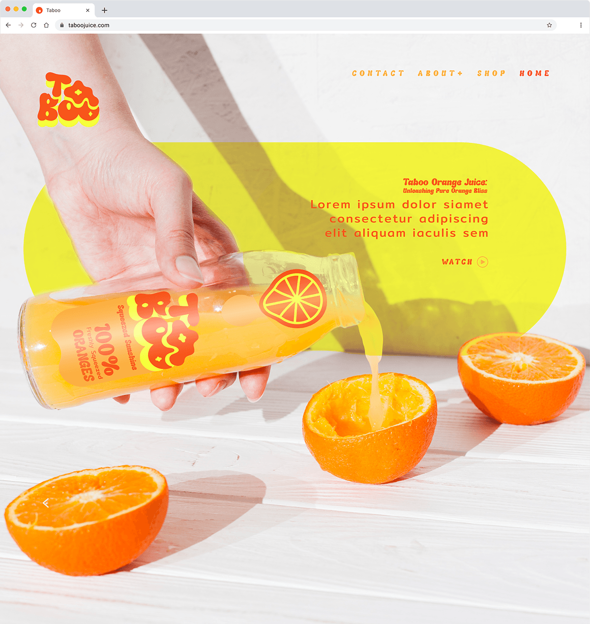orange Orange Juice Packaging brand identity visual identity brand Logo Design colorfull Adobe Dimension