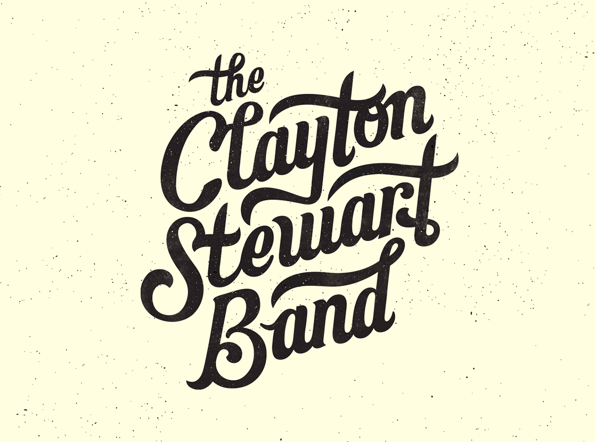 Clayton stewart band logo hand drawn poster brand concept type sketching sketch Custom