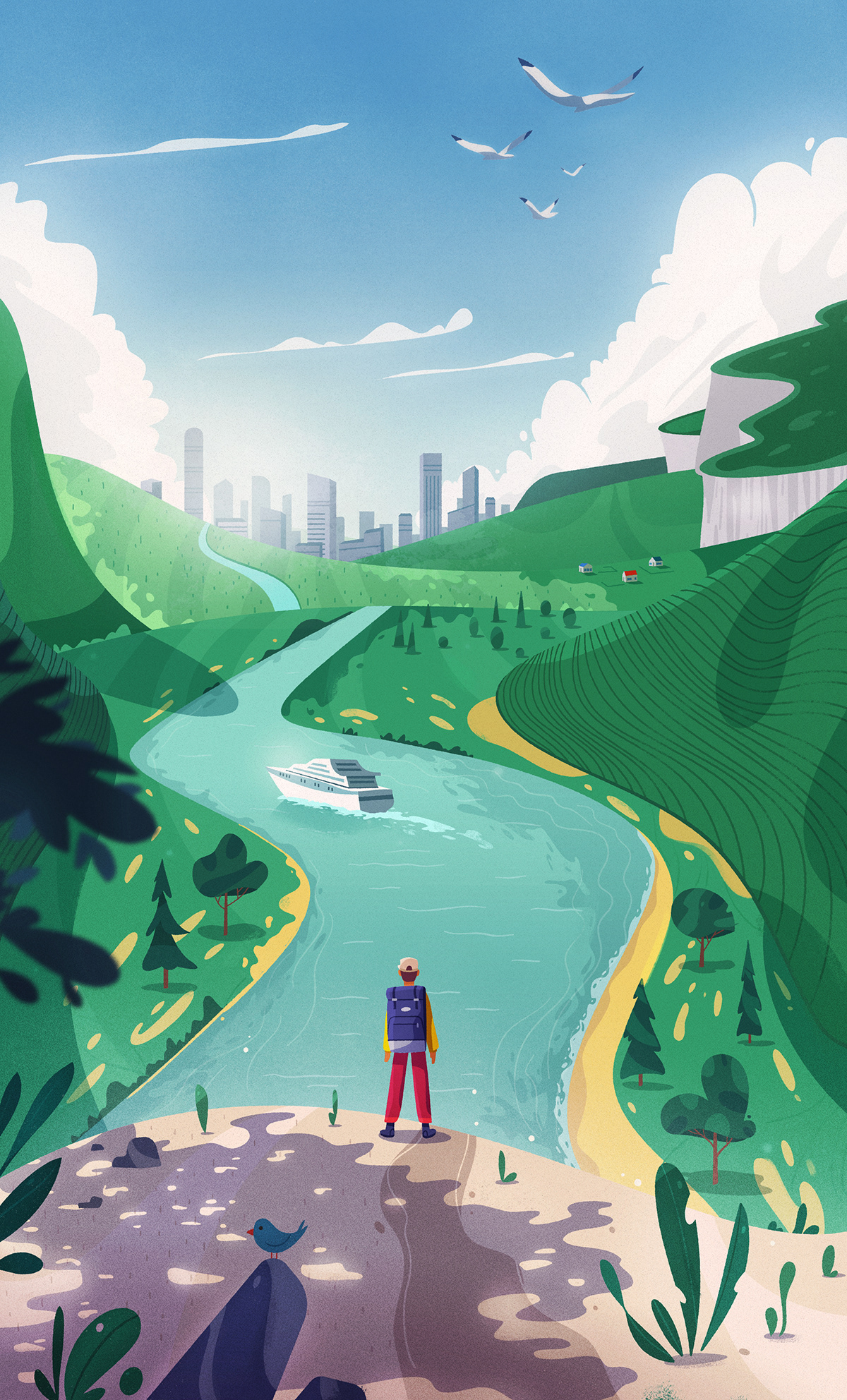 app art Character city ILLUSTRATION  Illustrator Landscape Nature Travel trip