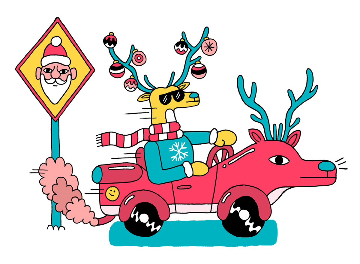 ILLUSTRATION  Cartoony Christmas x-mas Character design  Pop Art colorful handdrawn