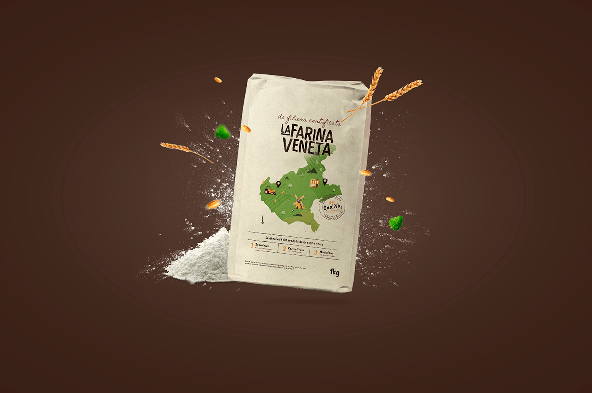 bio enviroment flour Food  green map Pack Packaging product weat