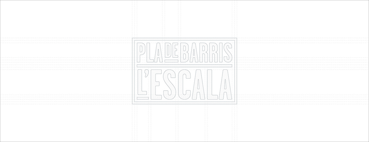 tipography barcelona Logotype logo identity communication line pla de barris clara roma l'escala barris neighbors